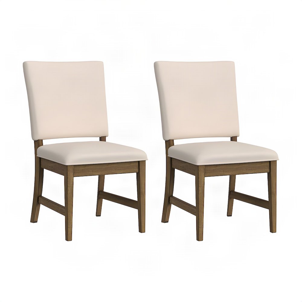 Leucadia Ladderback Side Chair with Upholstered Seat (2 pack), Toasted Java