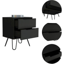 Augusta 2 Nightstand Black MDF