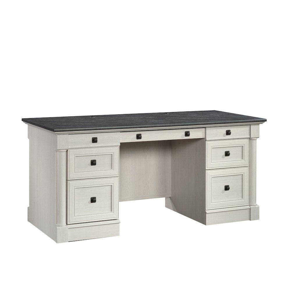 Palladia Executive Desk, Glacier Oak finish