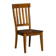 Elegant Brown Solid Wood Dining Chairs Set of 2 with Slatback Design