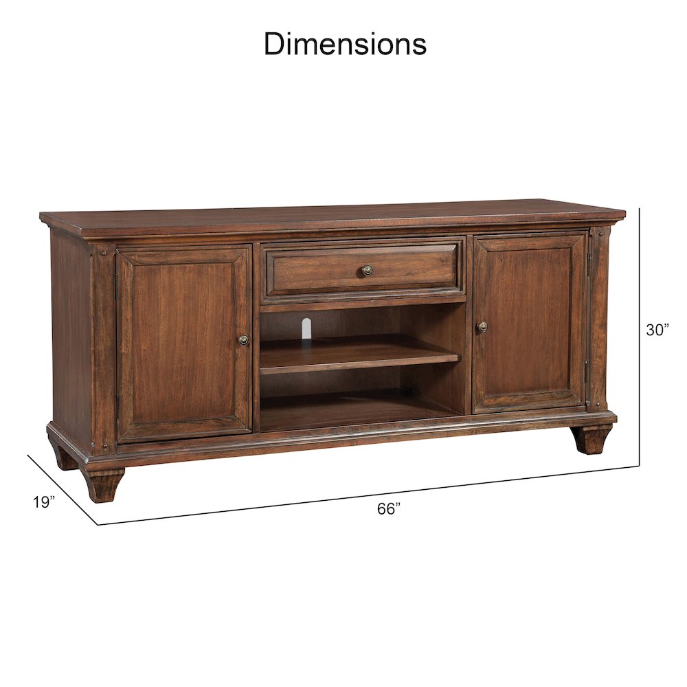 Sedona 66" Entertainment Console - Cinnamon Cherry