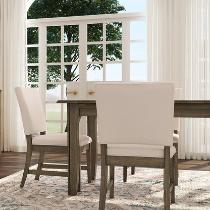 Leucadia Ladderback Side Chair with Upholstered Seat (2 pack), Toasted Java