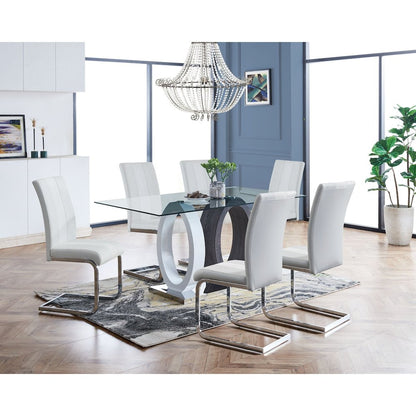 Contemporary Dining Chairs, White