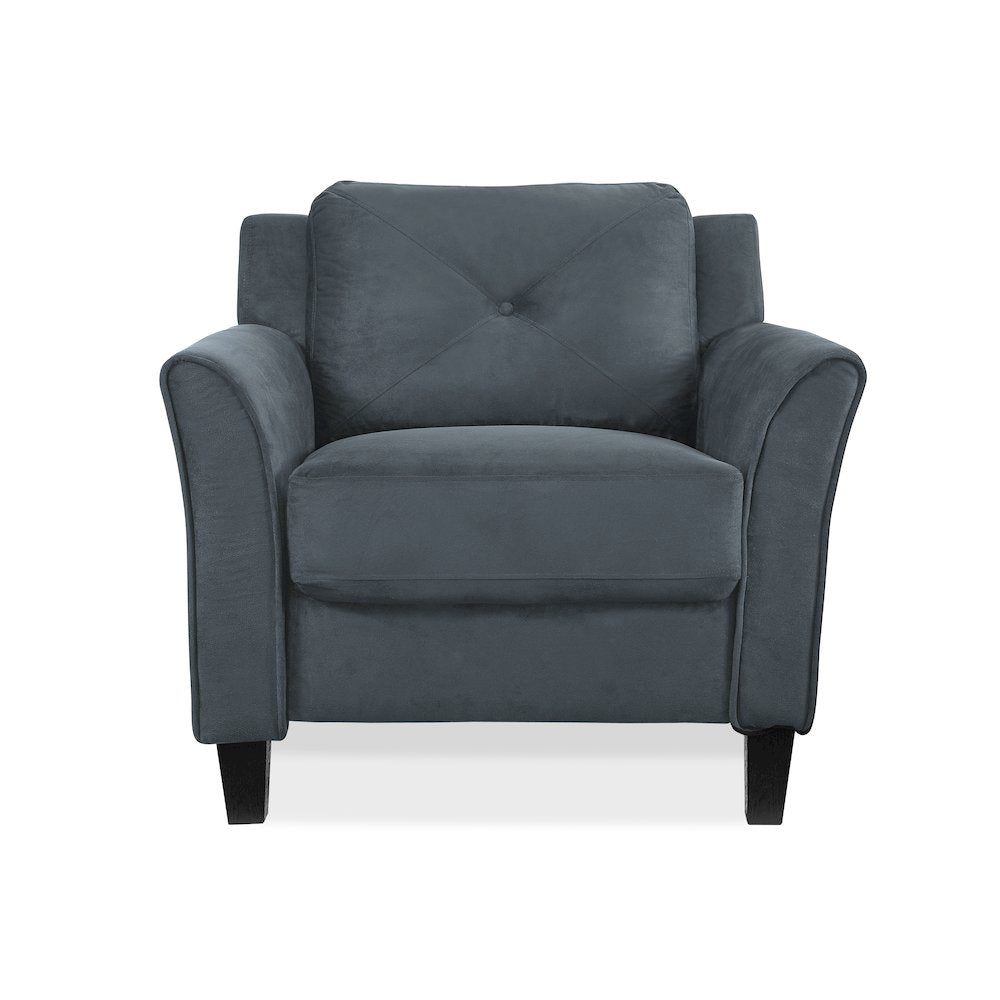 Westin Chair Rolled Arm Dark Grey