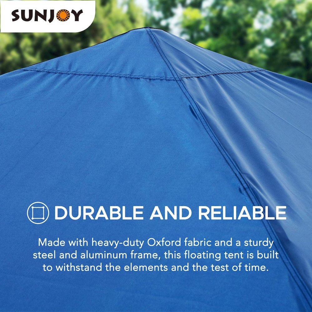 Floating Pool Canopy Pop Up Gazebo Canopy, Steel-Aluminum Frame Floating Tent