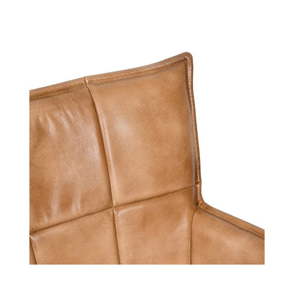Gordon Leather Swivel Counter Stool – Caramel