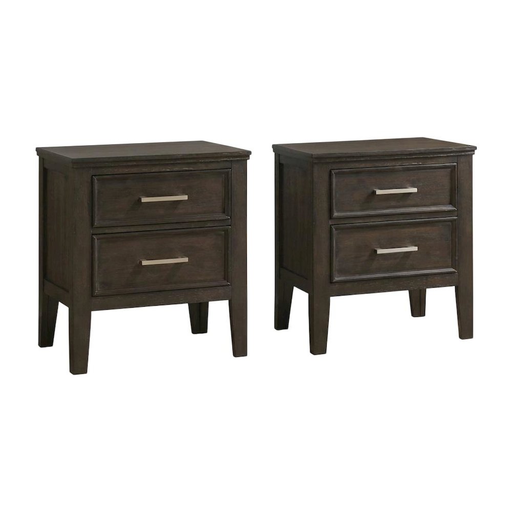 Andover Wood Nightstand in Nutmeg Brown (Set of 2)