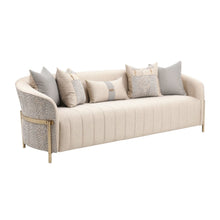 Gold Beige Accent Chair, Living Room Comfy Chair for Reading and Relaxation
