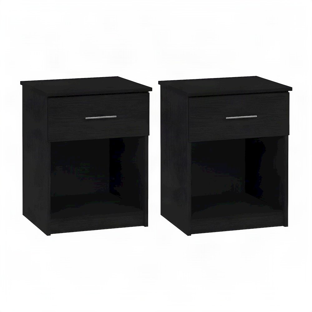 Americano Nightstand Set, Single Drawer, Handle, Modern Bedroom Storage Solution