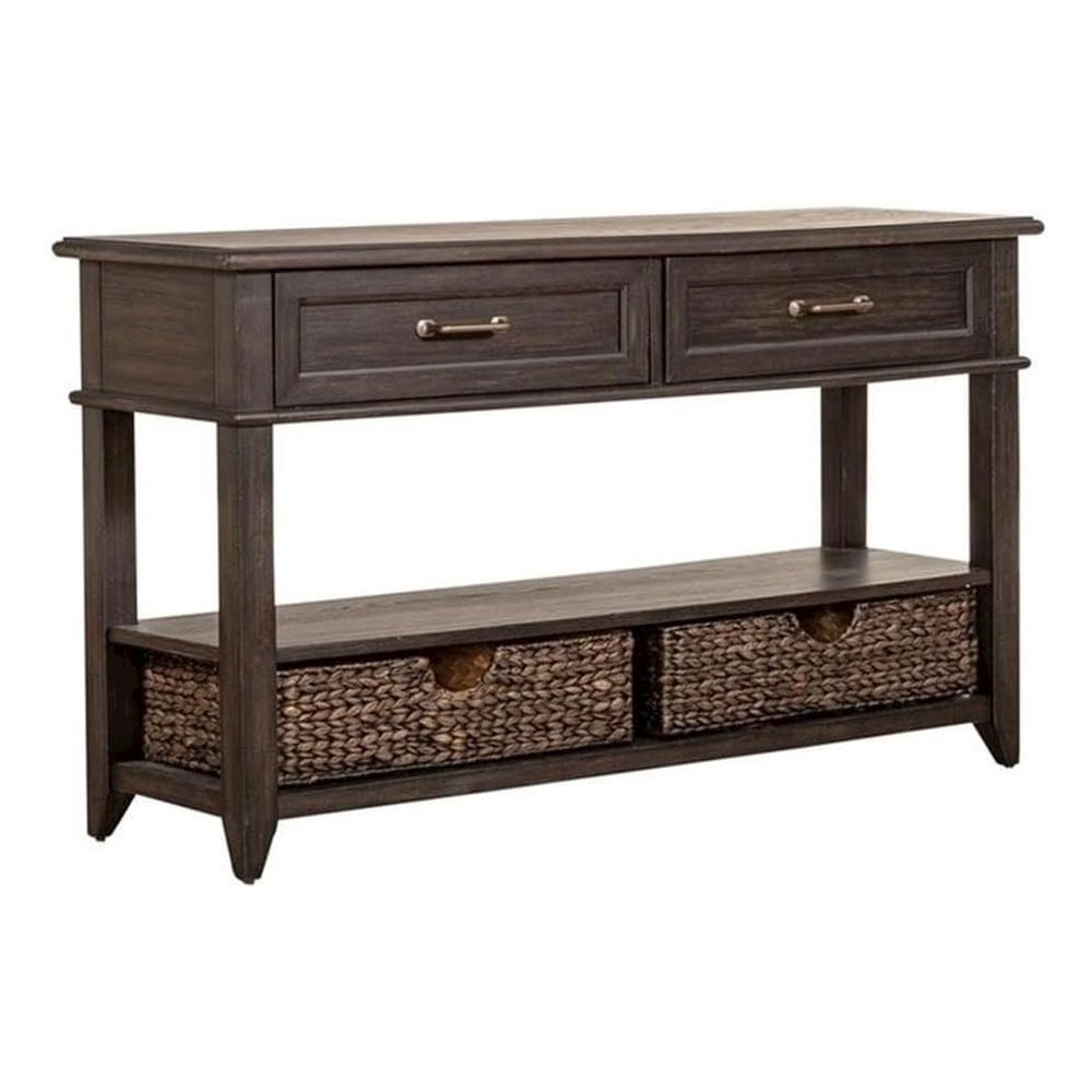 Mill Creek 2 Drawer Sofa Table in Peppercorn