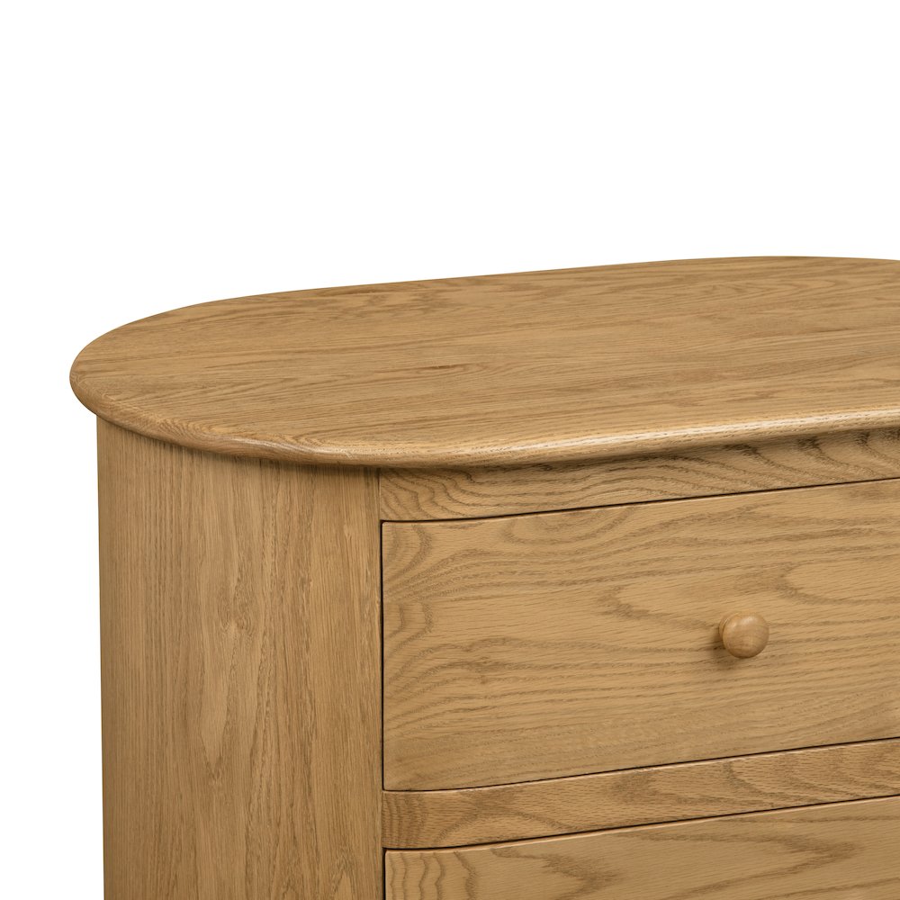 Astrid 2 - Drawer Nightstand In Solid Oak Wood
