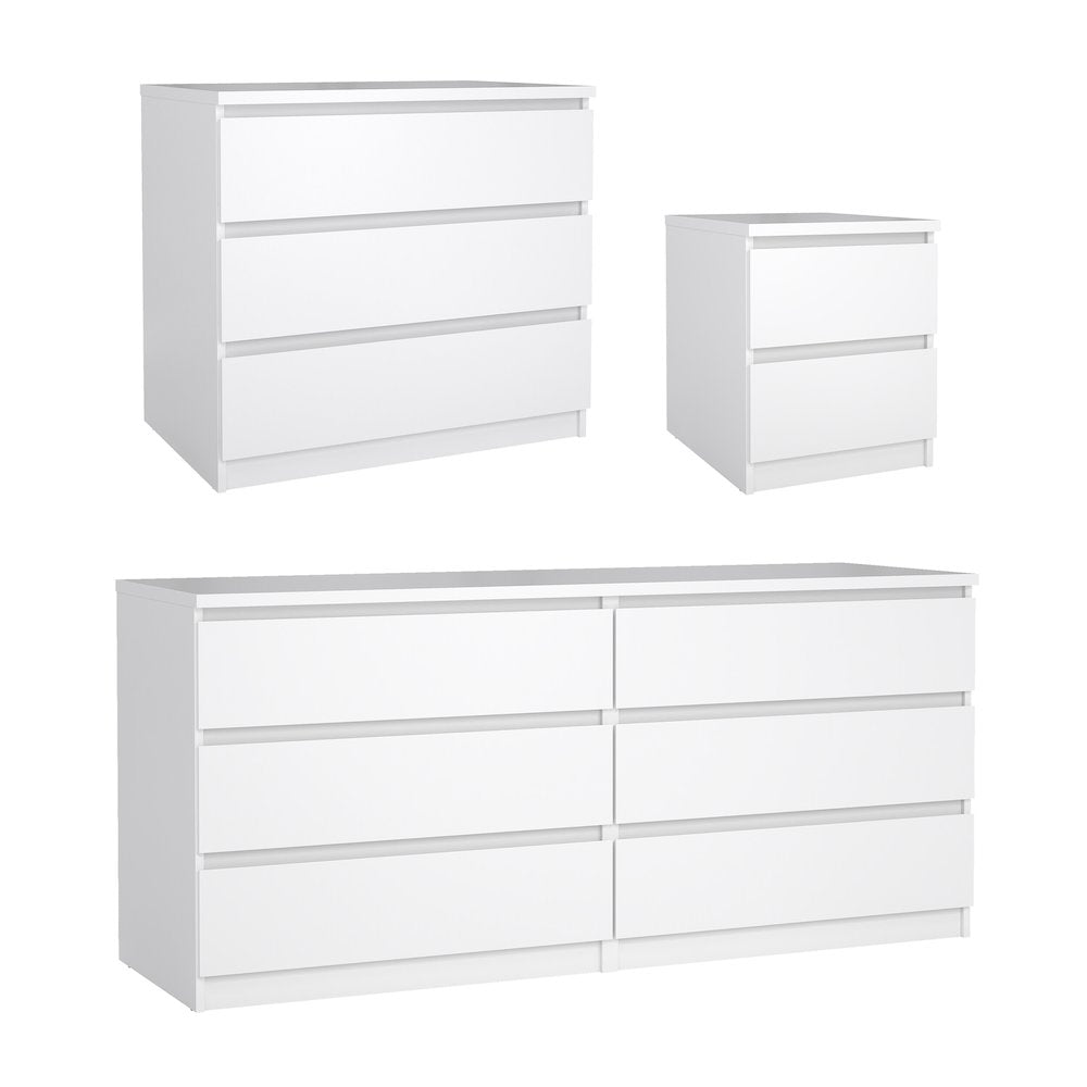 Scottsdale 3-Piece Bedroom Set, White High Gloss