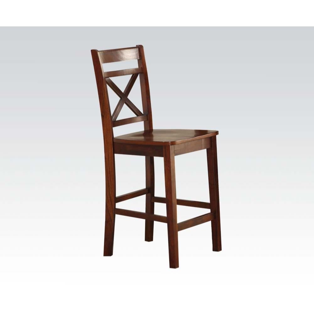 Tartys Counter Height Chair (Set-2), Cherry