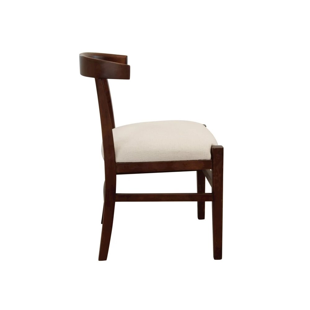 Hartford Mid-Century Modern Dining Chair with Performance Fabric Upholstery