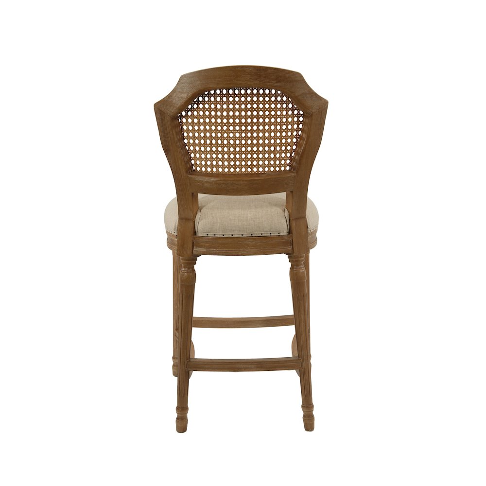 Wilbrandt Hight Back Wood Bar Stool [Weathered Brush Nature]
