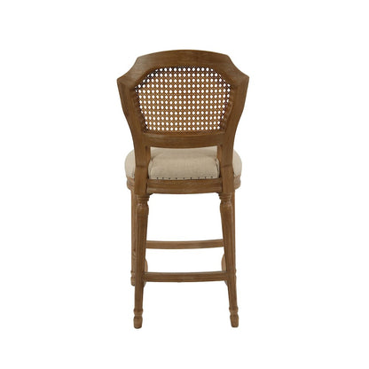 Wilbrandt Hight Back Wood Bar Stool [Weathered Brush Nature]