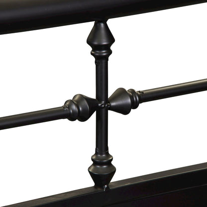 Vintage Series Full Metal Headboard - Black in Distressed Metal