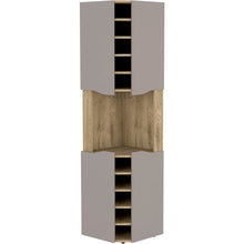 Obregon Corner Bar Cabinet Macadamia / Taupe MDF