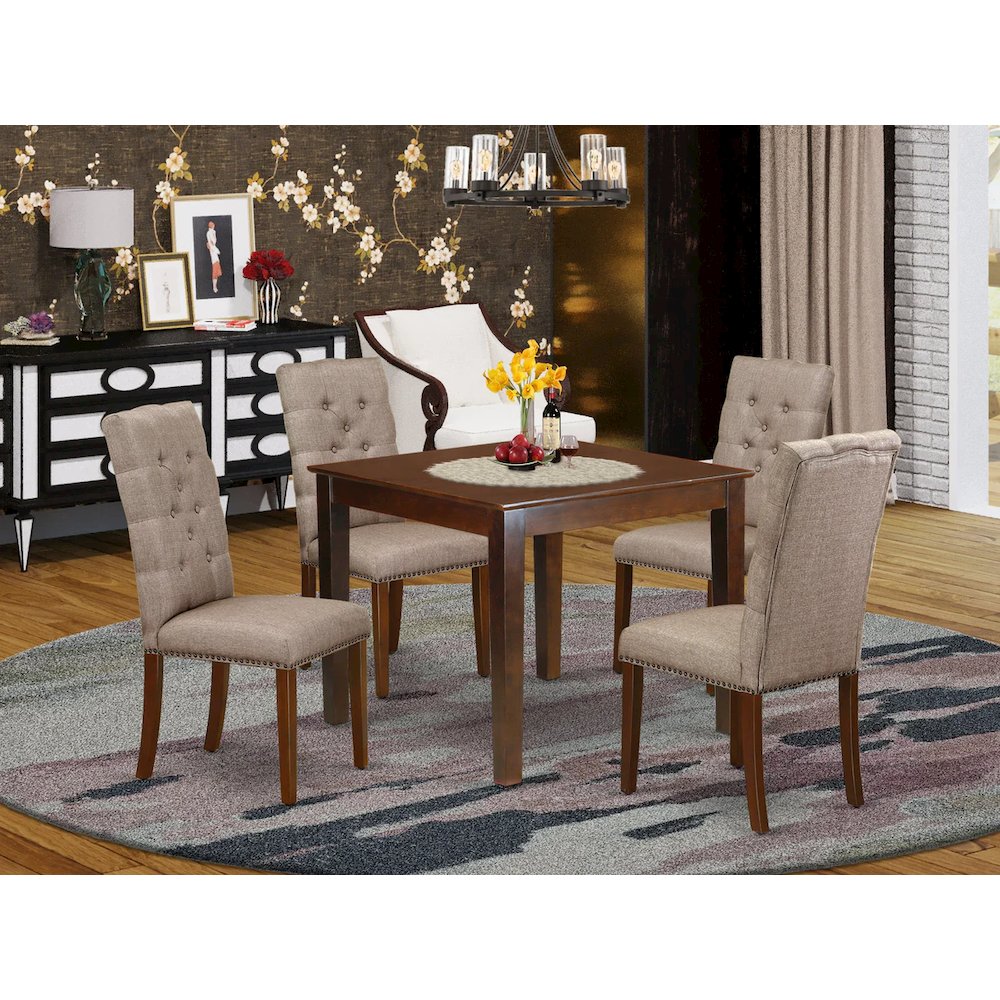 Dining Room Set Mahogany, OXEL5-MAH-16