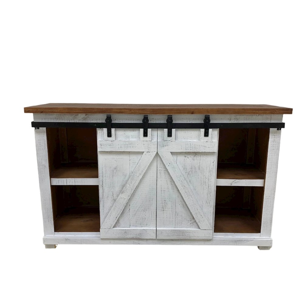 Westgate 60" Sliding Barn Door TV Stand - White