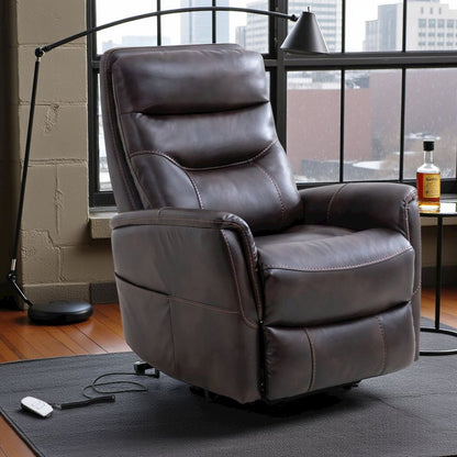 Truffle Recliner Nursery Glider – Boucle Chair with Power Lift Feature