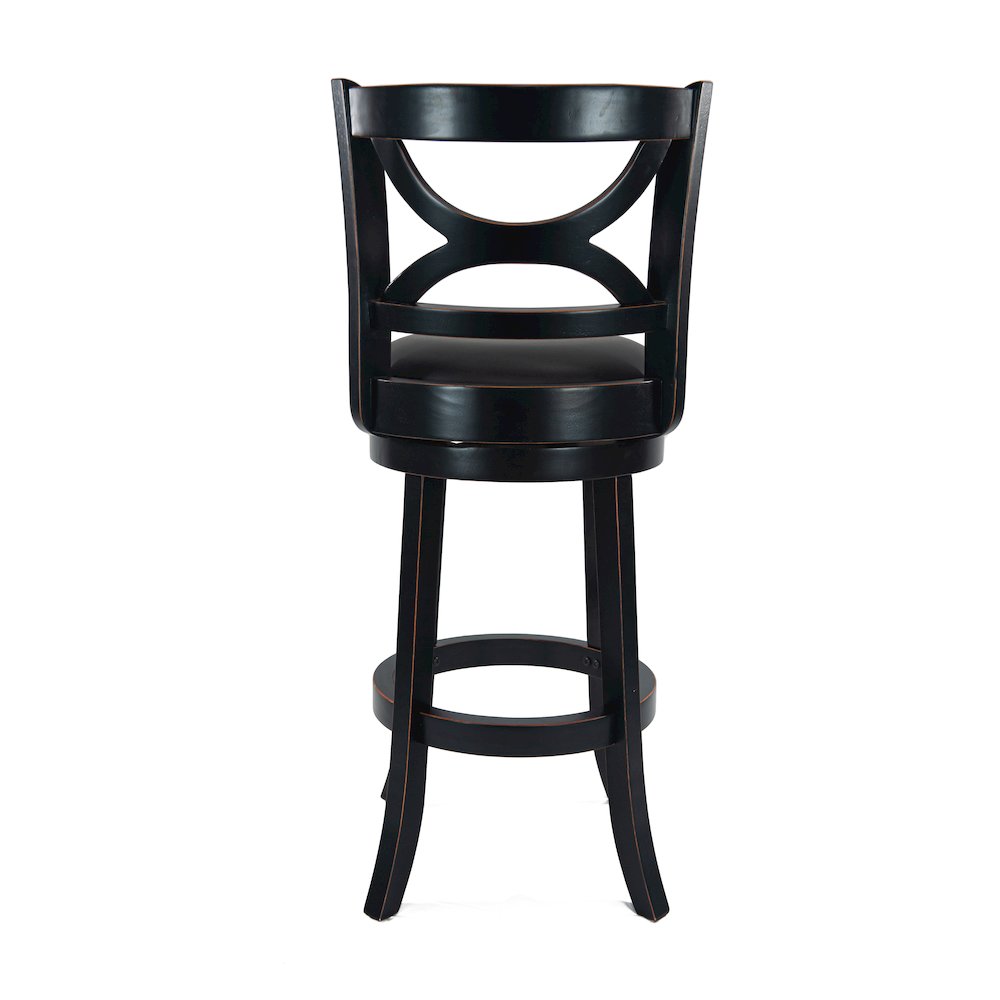 Florence Swivel Bar Stool - Black Sandthru Finish