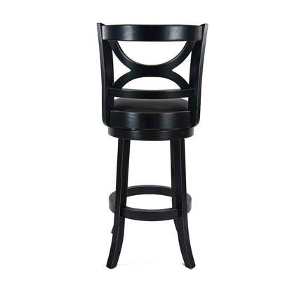 Florence Swivel Bar Stool - Black Sandthru Finish