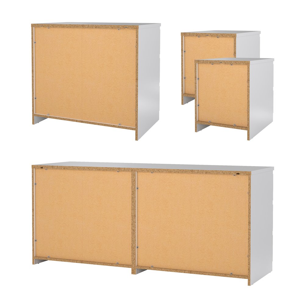 Scottsdale 4-Piece Bedroom Set, White High Gloss