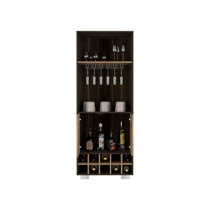 Fraktal Corner Bar Cabinet Dark Oak / Pine MDF