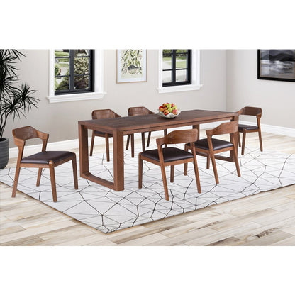 Rasmus 7pc Dining Set - Chestnut Wire-Brush Finish
