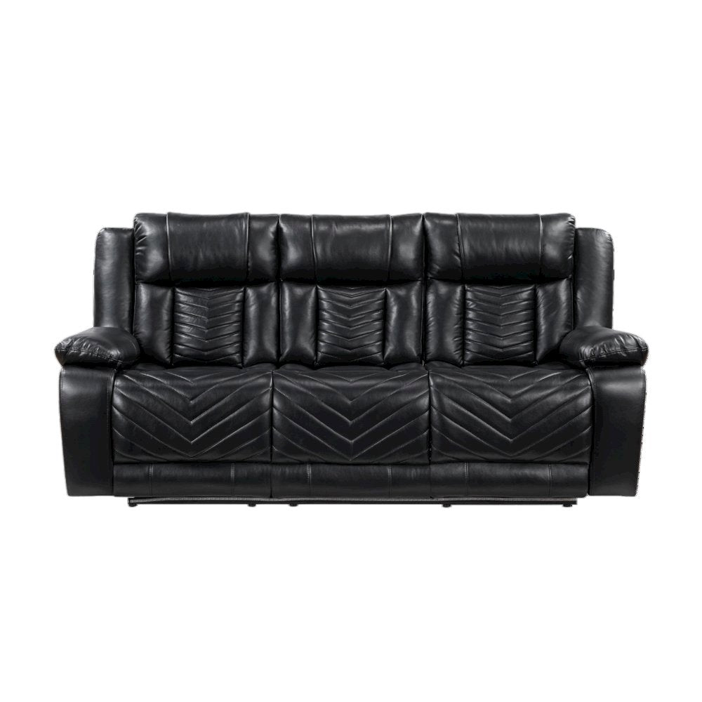 Sensa Power Reclining Sofa withTable withLed Belt Black
