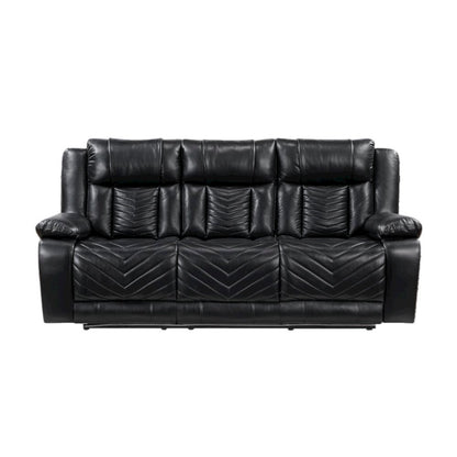 Sensa Power Reclining Sofa withTable withLed Belt Black