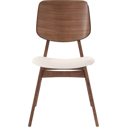 Oscar Corner Table and 2 Wood Back Chairs in Brown