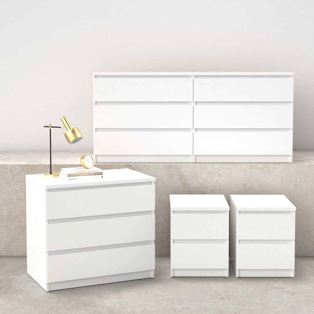 Scottsdale 4-Piece Bedroom Set, White High Gloss