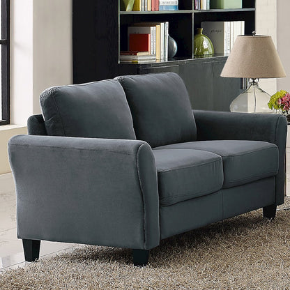 Westin Loveseat Rolled Arm Dark Grey