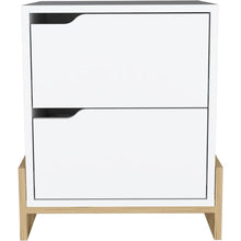 Luss Nightstand White / Macadamia MDF