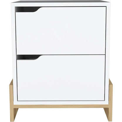 Luss Nightstand White / Macadamia MDF