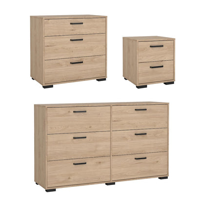Sofia 3-Piece Bedroom Set, Jackson Hickory