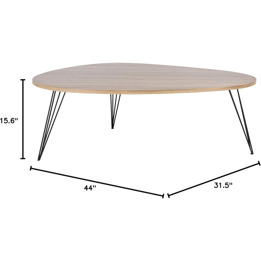 Home Collection Wynton Oak and Black Coffee Table