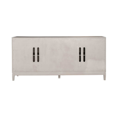 Kinsley 4 Door Accent Cabinet Light Gray in Washed Taupe