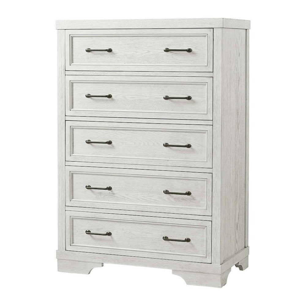Foundry 5-Drawer Chest, White Dove