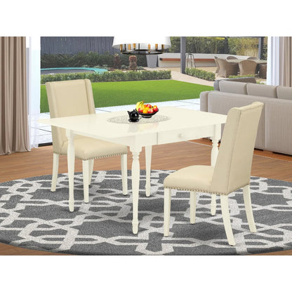 Dining Room Set Linen White, MZFL3-LWH-01