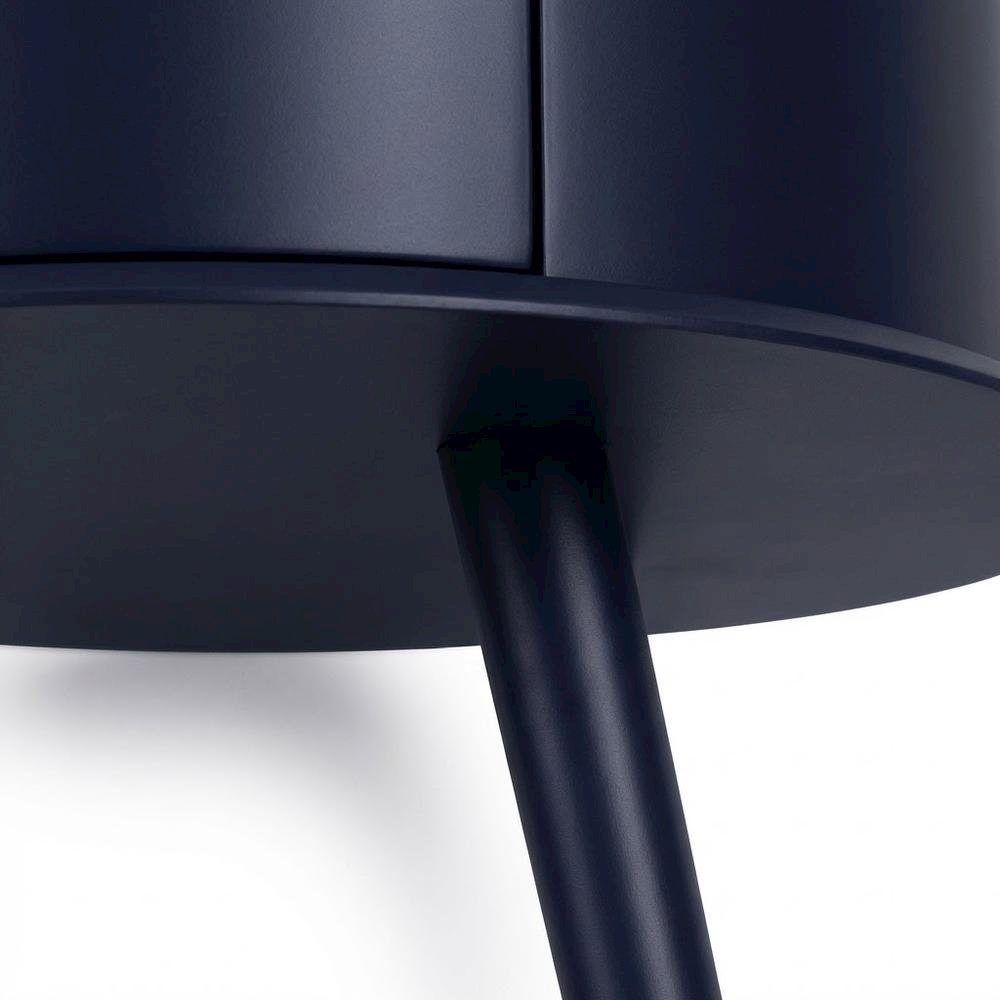 Navy Blue Nightstand with Modern Design and Sturdy Construction