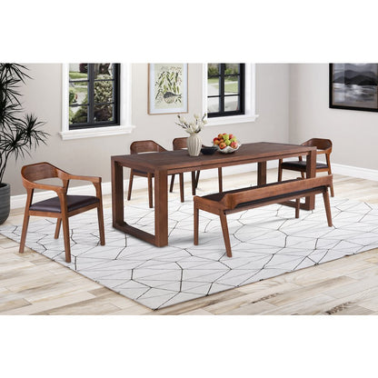 Rasmus 6pc Dining Set - Chestnut Wire-Brush Finish