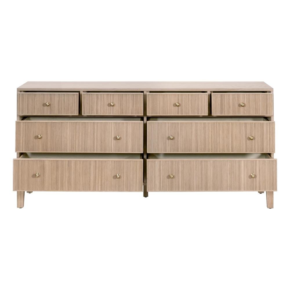 Brown Dresser for Bedroom – Wooden Chest of Drawers with 8 Drawers