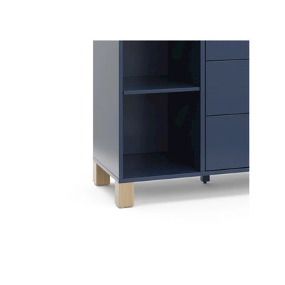 California 3 Drawer Combo Dresser - Midnight Blue with Driftwood