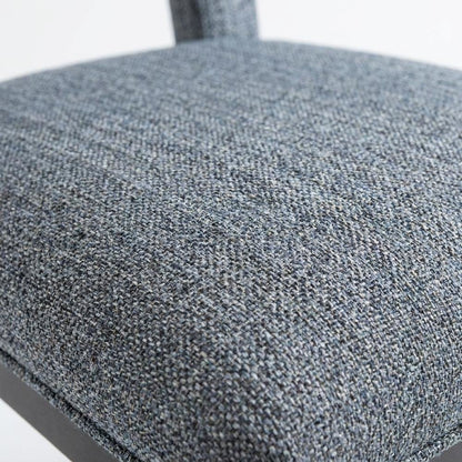 Fabric Upholstered Counter Stools with Padded Back, Set of 2, Grey