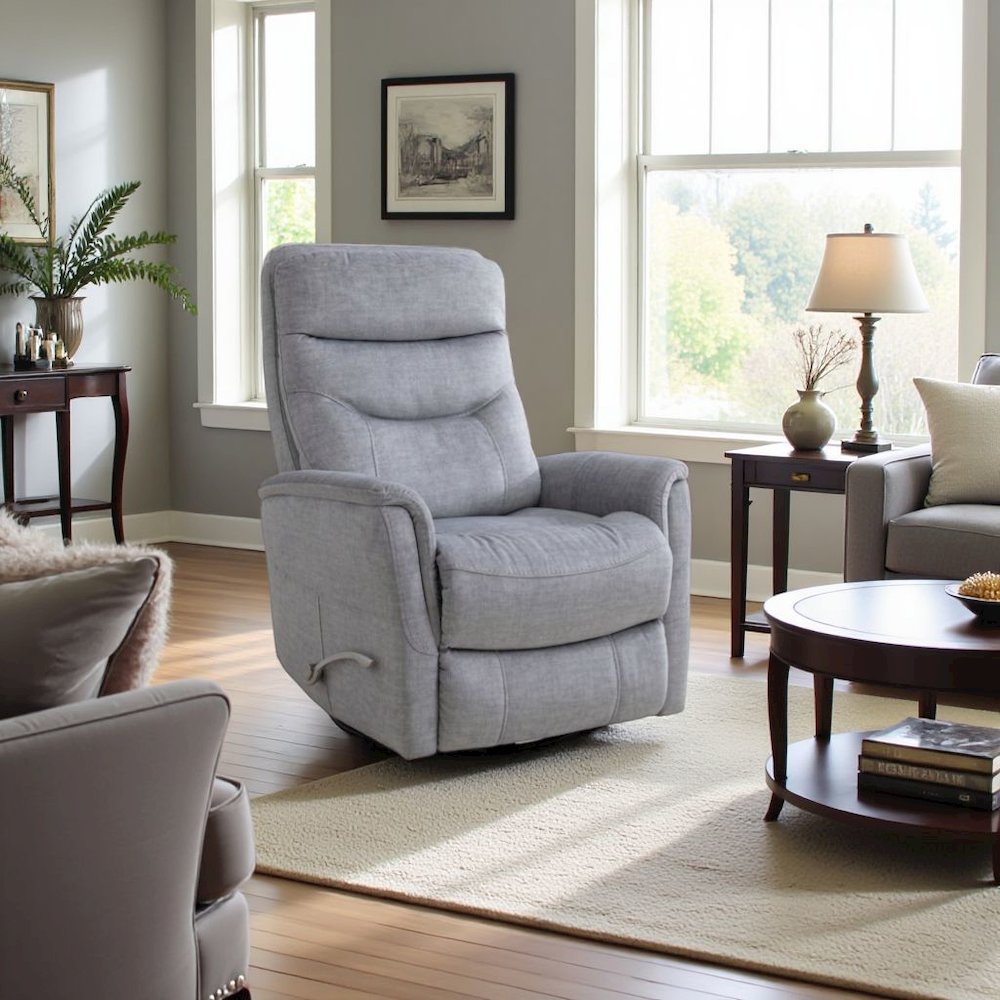 Capri Silver Recliner Nursery Glider  – Elegant Boucle Chairs for Comfort