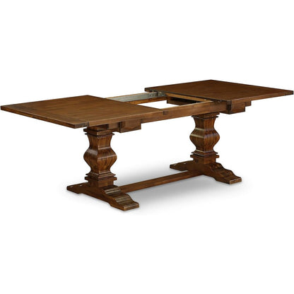 Lassale 5 Piece Dining Set Includes a Rectangle Kitchen Table with Butterfly Leaf and 4 Dark Khaki Linen Fabric Upholstered Chairs, 42x92 Inch, Walnut