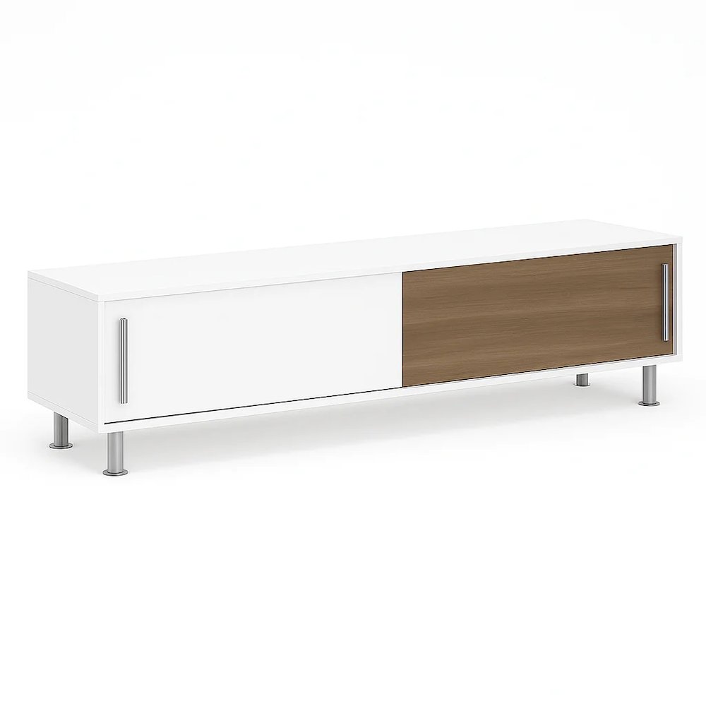 Nehir Tv Stand White Walnut
